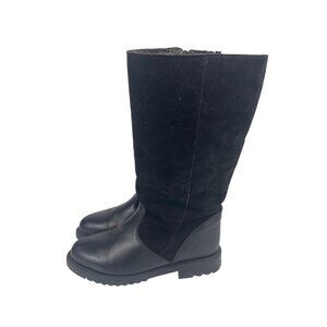 La Canadienne Women's 7 Shearling Leather Fur Lined Tall Riding Boot Black